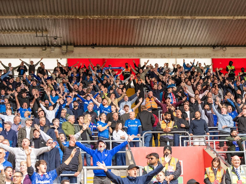 2,700 Pompey fans were packed into the away end at Southampton for the south-coast derby