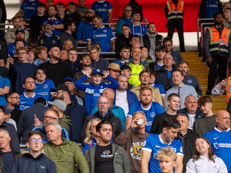 Pompey fans at St Mary's