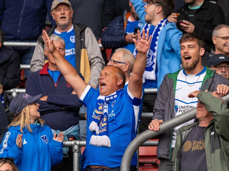 2,700 Pompey fans were packed into the away end at Southampton for the south-coast derby