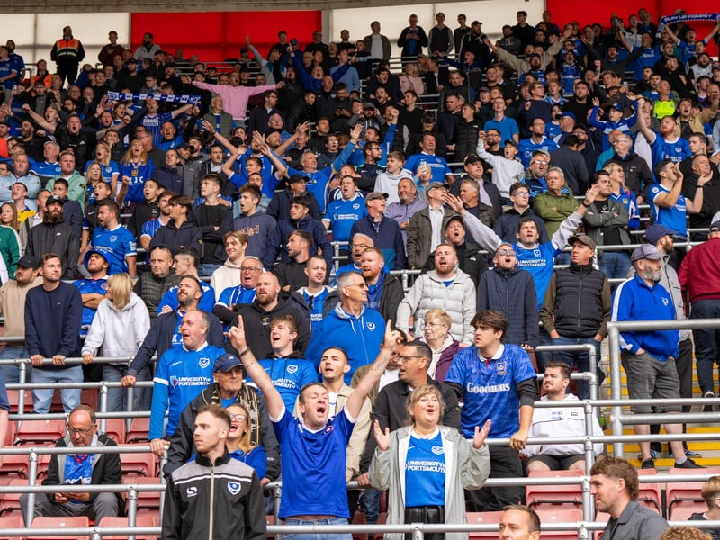 2,700 Pompey fans were packed into the away end at Southampton for the south-coast derby