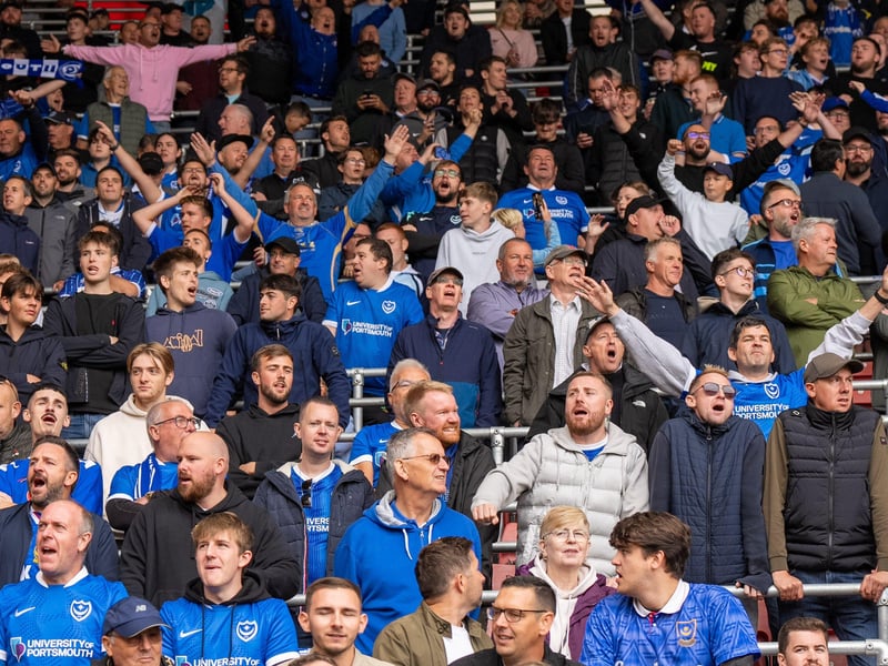 2,700 Pompey fans were packed into the away end at Southampton for the south-coast derby
