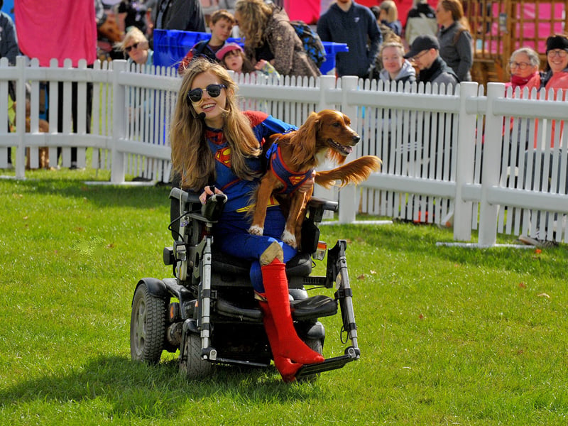 Chloe Fuller and the super spaniels assistance dogs display