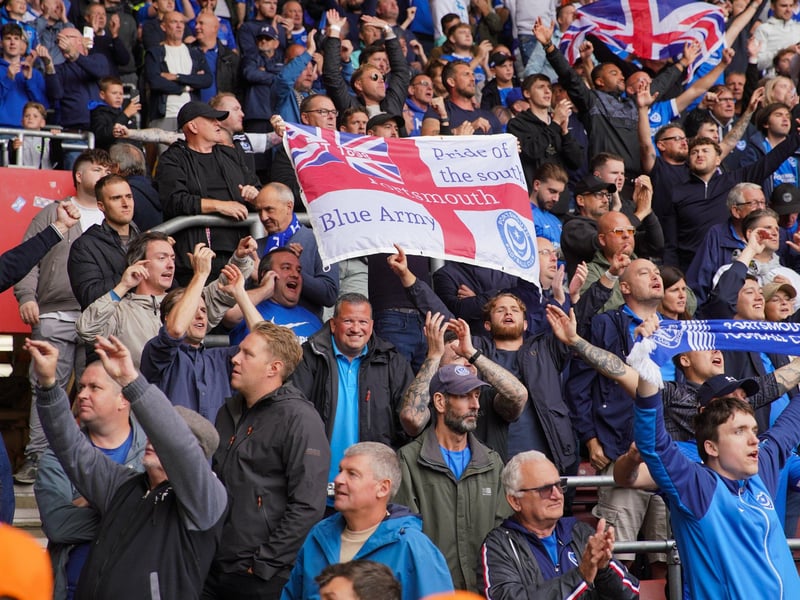 2,700 Pompey fans were packed into the away end at Southampton for the south-coast derby
