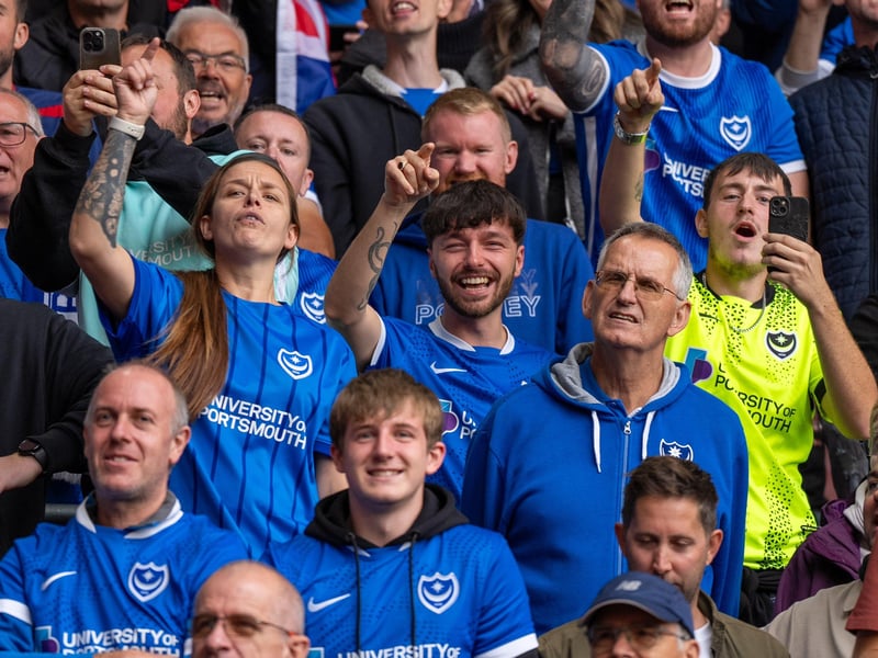2,700 Pompey fans were packed into the away end at Southampton for the south-coast derby