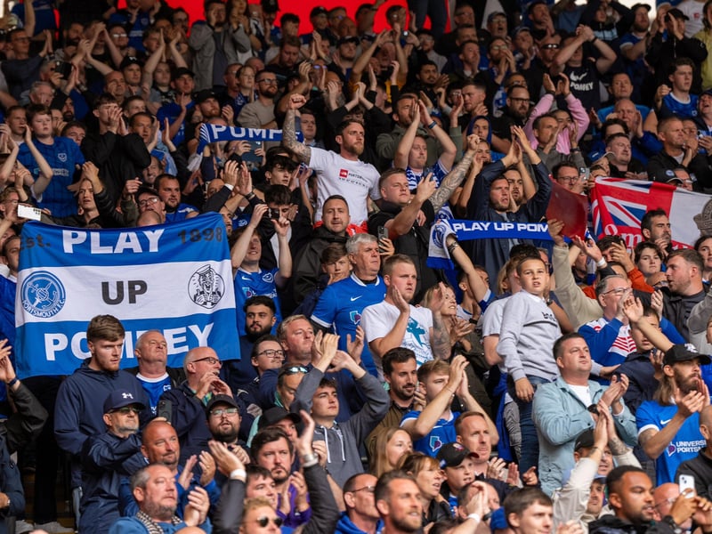 2,700 Pompey fans were packed into the away end at Southampton for the south-coast derby