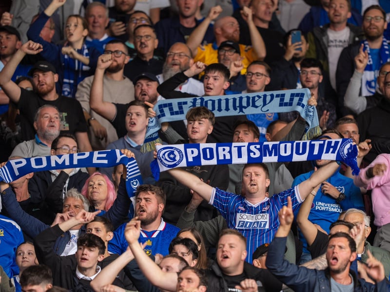 2,700 Pompey fans were packed into the away end at Southampton for the south-coast derby

