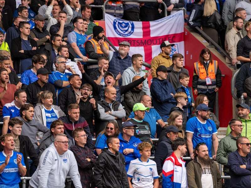 2,700 Pompey fans were packed into the away end at Southampton for the south-coast derby
