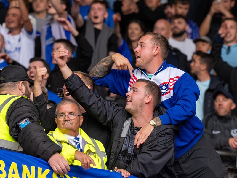 2,700 Pompey fans were packed into the away end at Southampton for the south-coast derby