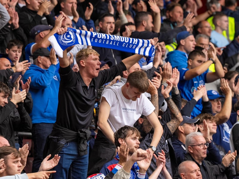 2,700 Pompey fans were packed into the away end at Southampton for the south-coast derby