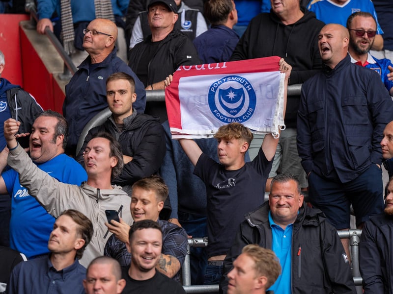2,700 Pompey fans were packed into the away end at Southampton for the south-coast derby
