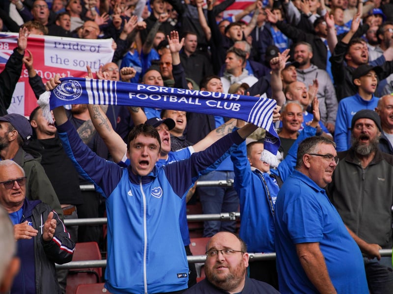 2,700 Pompey fans were packed into the away end at Southampton for the south-coast derby
