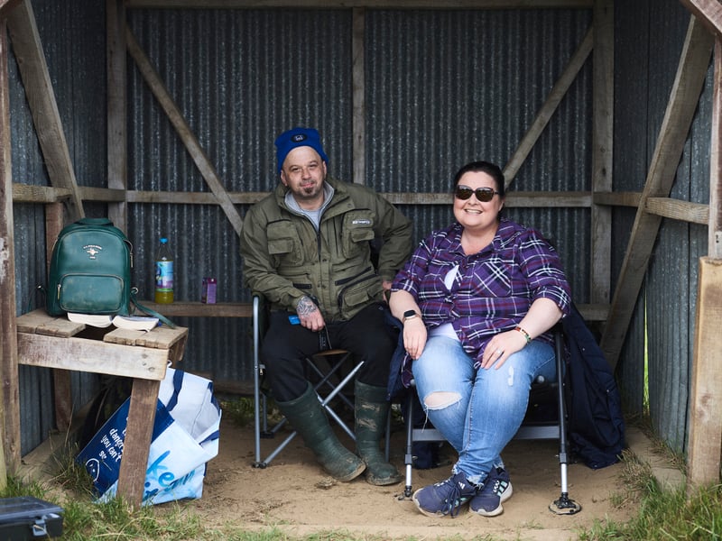 James and Amanda McCullough, from Belfast, on their summer holiday to spend time by the River Spey. James was fishing on the recommendation of a friend and Amanda enjoyed the serenity of reading books by the river.