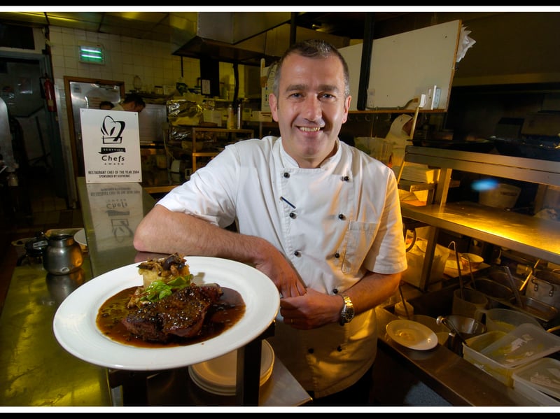 Ubiquitous Chip, Glasgow - chef Ian Brown - the 2004 Restaurant Chef of the Year - in his kitchen 