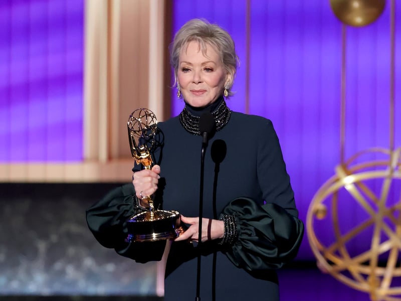 Jean Smart accepts the Outstanding Lead Actress in a Comedy Series award for "Hacks" onstage during the 77th Primetime Emmy Awards.