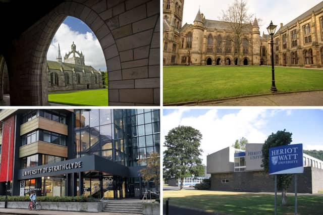 Four of the best universities in Scotland.