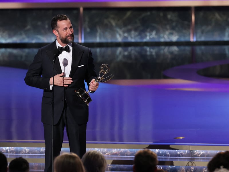 US actor Noah Wyle accepts the Outstanding Lead Actor in a Drama Series for "The Pitt" during the 77th Primetime Emmy Awards.