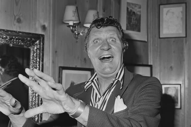 Tommy Cooper was a talented magician, but it was the tricks he deliberately messed up that endeared the lofty funnyman to his legions of fans. Quite how his unique act came about is unclear, with one story being that when everything went wrong with a magic show, he noticed the failed tricks were getting laughs, so he carried on. Whatever the truth, the results were hilarious, and he became known for his catchphrase 'just like that'.