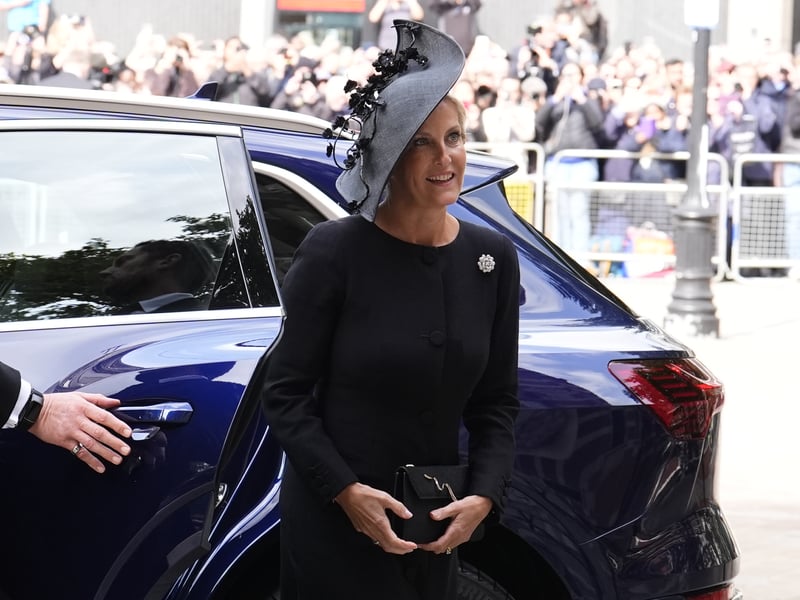 The Duchess of Edinburgh arriving for the Requiem Mass service for the Duchess of Kent, at Westminster Cathedral, central London