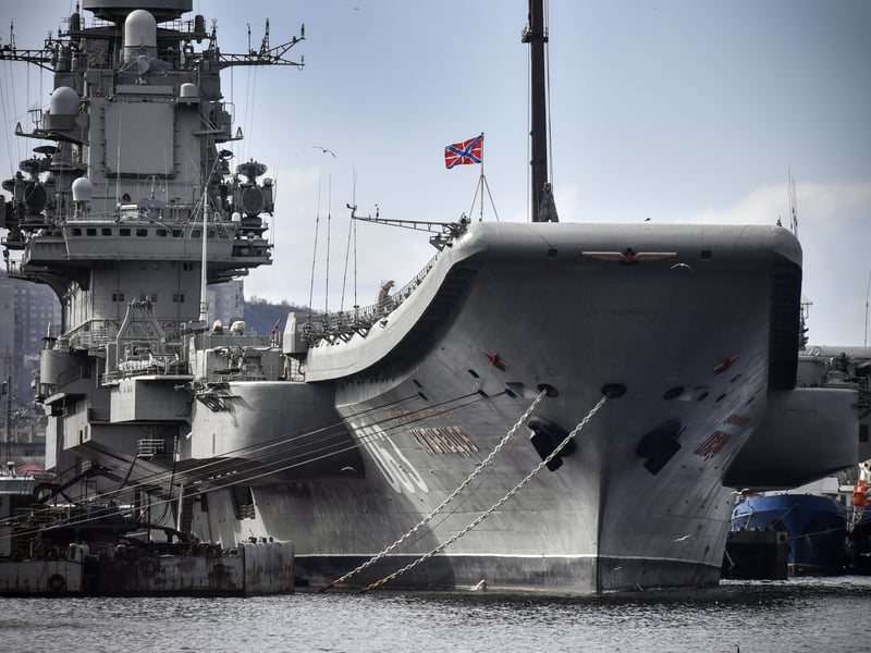 The Russian aircraft carrier has served as the flagship in the country's navy. Made fully operational in 1995, she is 58,600 tonnes when fully loaded and is 305m long. She is currently undergoing a major overhaul, with the process starting in 2017.