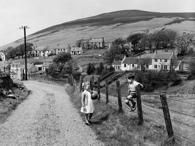 A picture of the village of Wanlockhead, in Dumfries and Galloway, in July 1960.