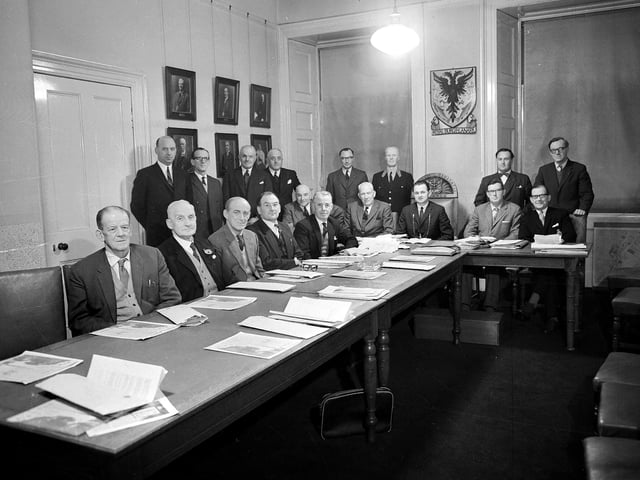 A session of Lanark Town Council in November 1960.