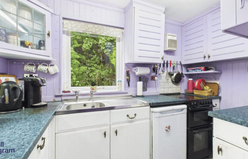 It is a three-bedroom cottage with two living spaces and one bathroom.