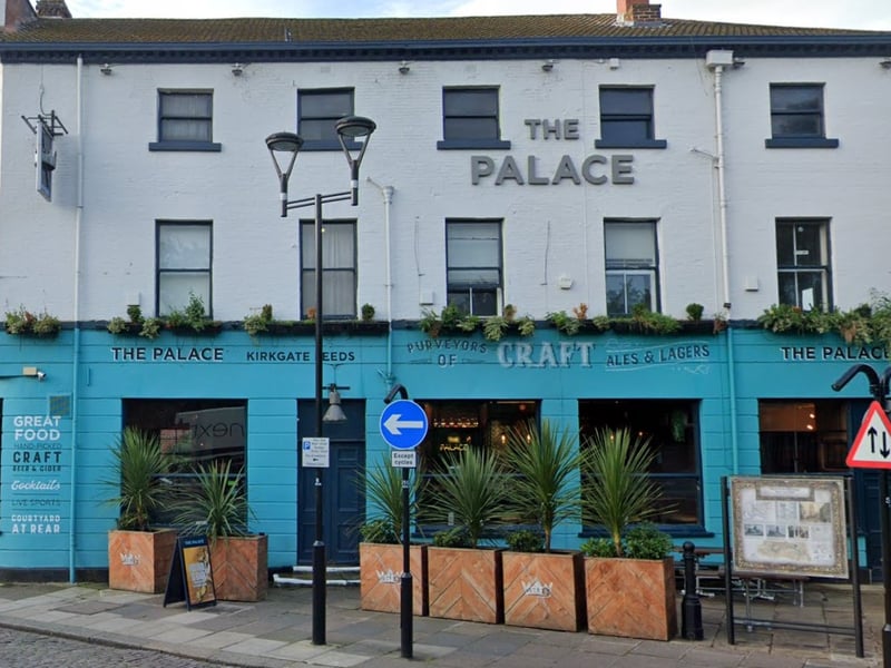 The Palace on Kirkgate is a high-ceilinged pub which features a unique decor, including an enormous iron clock. The historic pub dates back to 1741, and has a real fire.