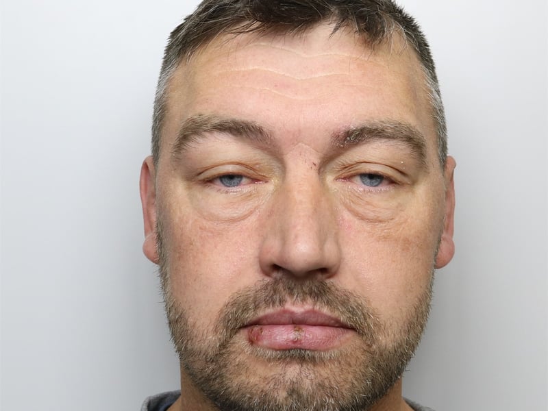 Christopher Sykes, 45, was jailed for 27-months and handed a 24-month driving ban after admitting burgling a factory before purposely smashing into a police car during the ensuing chase. He also admitted two shoplifting charges from a supermarket, possession of an offensive weapon in a public place and assault by beating.