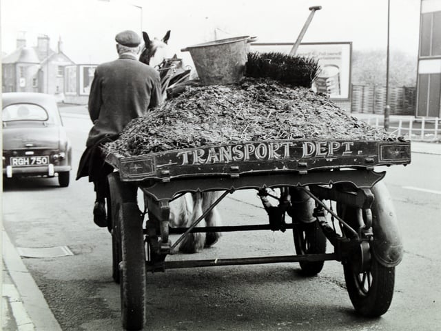 A manure-vendor's cart in Bishopbriggs in 1970.