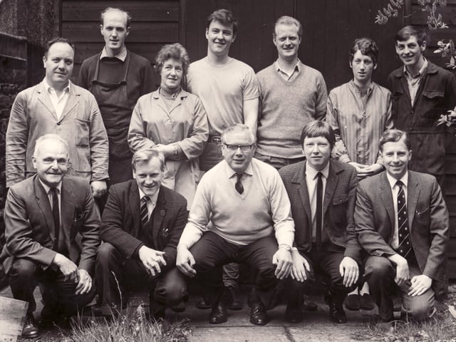 Production, editorial and office staff at the Lanark Gazette newspaper in 1970. 