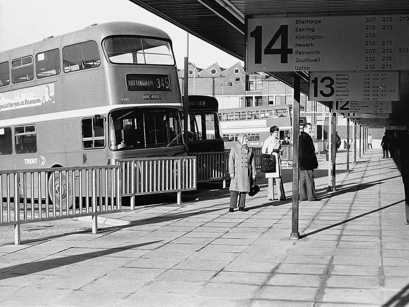 The new bus station opens in Mansfield in 1977