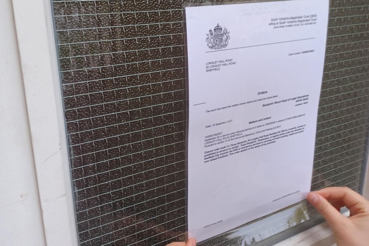 Closure order for Sheffield flat after reports of prostitution and drugs