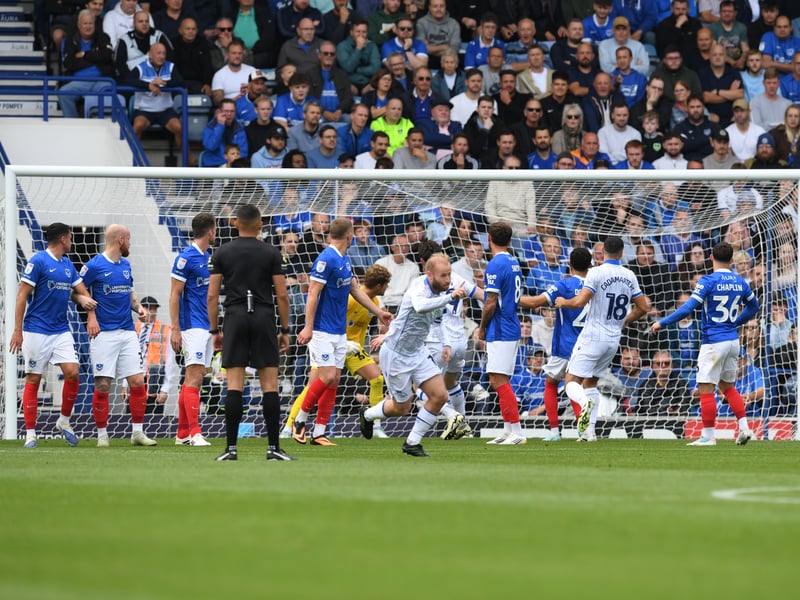 Match action from Pompey's 2-0 defeat to Sheffield Wednesday.