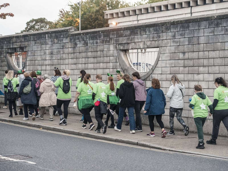 The walk is underway