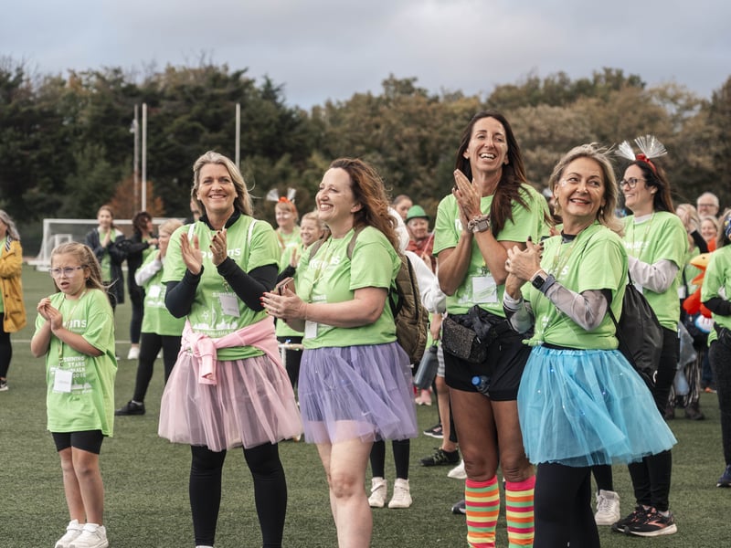 Participants get ready for the Shining Stars Walk