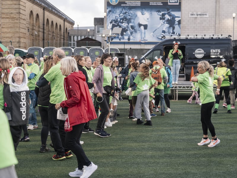 Fundraisers taking part in the Shining Stars Walk
