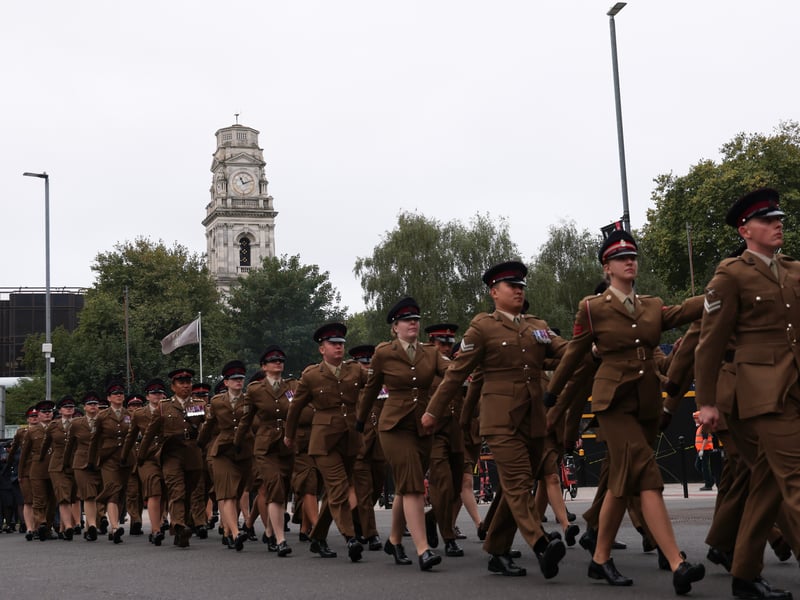 Joint Hospital Group South marching through Portsmouth after receiving the Freedom of the City Of Portsmouth.