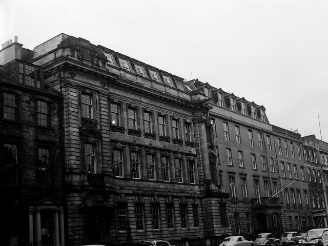 The exterior of the Mary Erskine School in Edinburgh's Queen Street just before it was demolished in 1964.