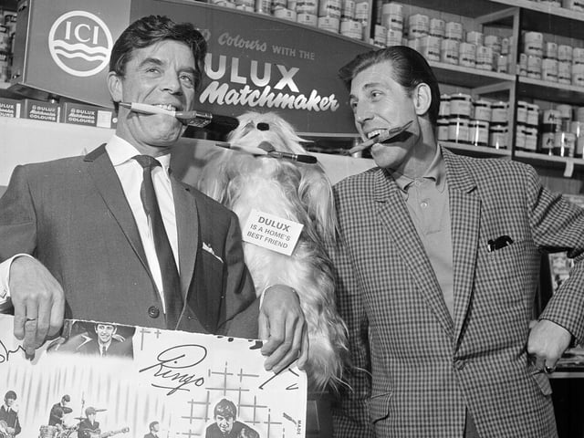 Shopping with stars Jack Milroy and Rikki Fulton in June 1964.