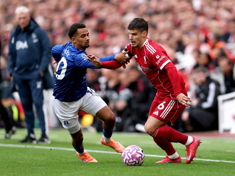 Was up and down the left-hand side during Liverpool's 2-1 win over Everton, providing plenty of attacking threat and derby-day aggressiveness. 