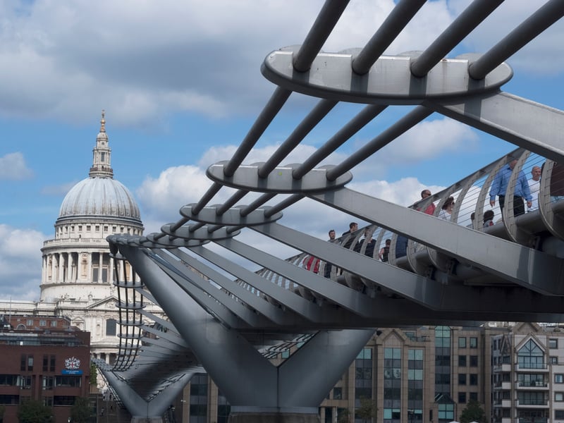 The Millennium Bridge over the River Thames in London had to close after it started swaying when pedestrians walked across on its opening day in June 2000. It eventually opened again in February 2002 after a number of dampers were fitted to make it more stable.
