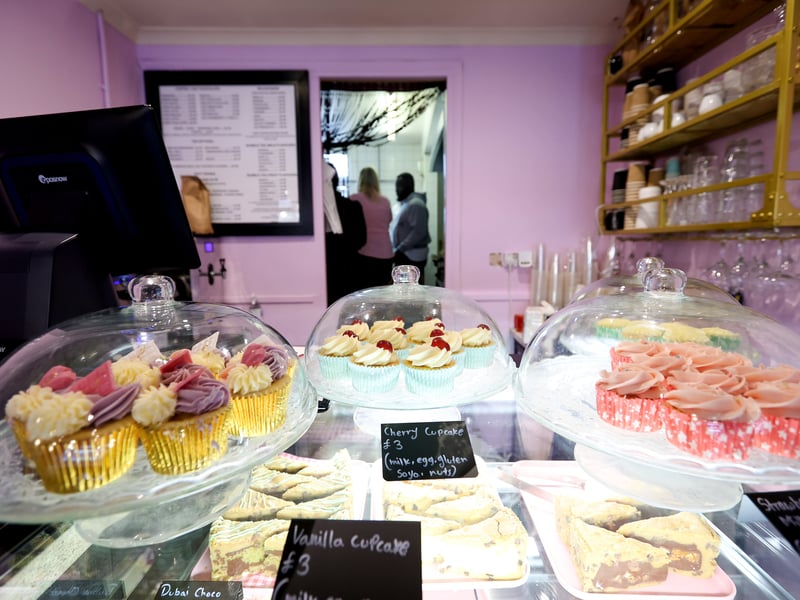 A selection of delicious treats on offer including cupcakes and cookie pies