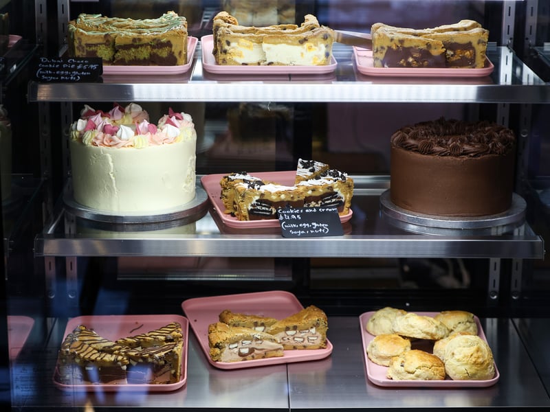 The selection of sweet treats on offer at Bakerellys