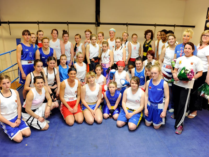 The women competitors who competed in a Gosport Amateur Boxing Club event held in March 2012.