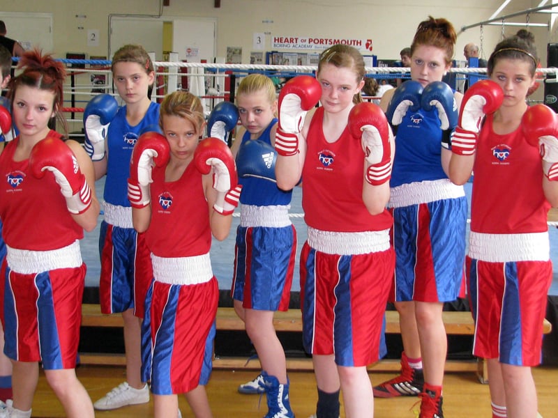 Heart of Portsmouth boxing club's entrants for the Female ABA Championships in 2011.