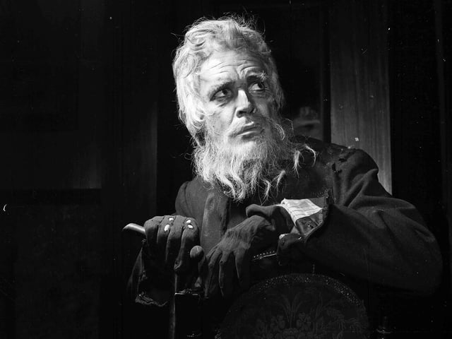 Patrick Magee in Ibsen's 'Rosmersholm' at Edinburgh's Lyceum Theatre in 1959.
