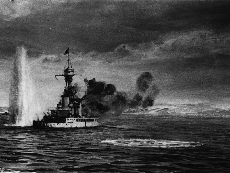 Insect-class river gunboats were used between 1915 and 1943, with a displacement of 625 tonnes. They were the smallest gunboats ever commissioned by the Royal Navy. Pictured: Gunboats Ladybird and Aphis bombard an Italian ship in waters near Libya in March 1943.