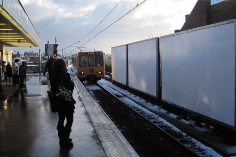 South Shields Metro Station in the winter of 2010.