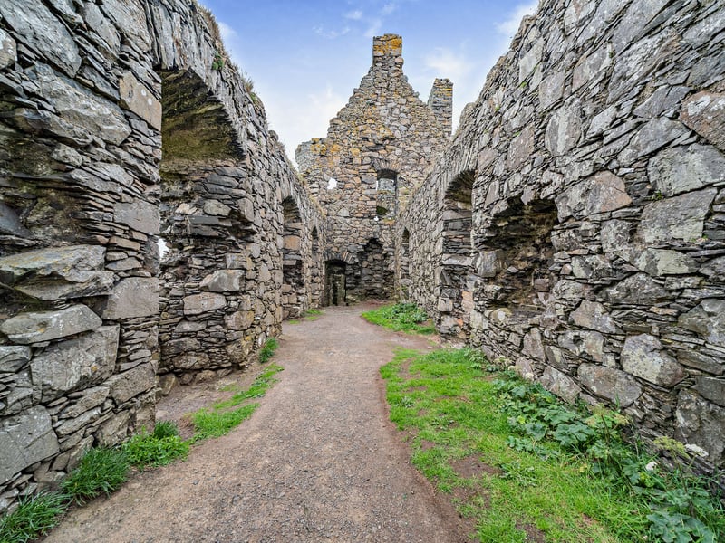 As well as the main tower, there are also the remains of a vaulted cellar, a watch tower and a long wing to the north of the tower 