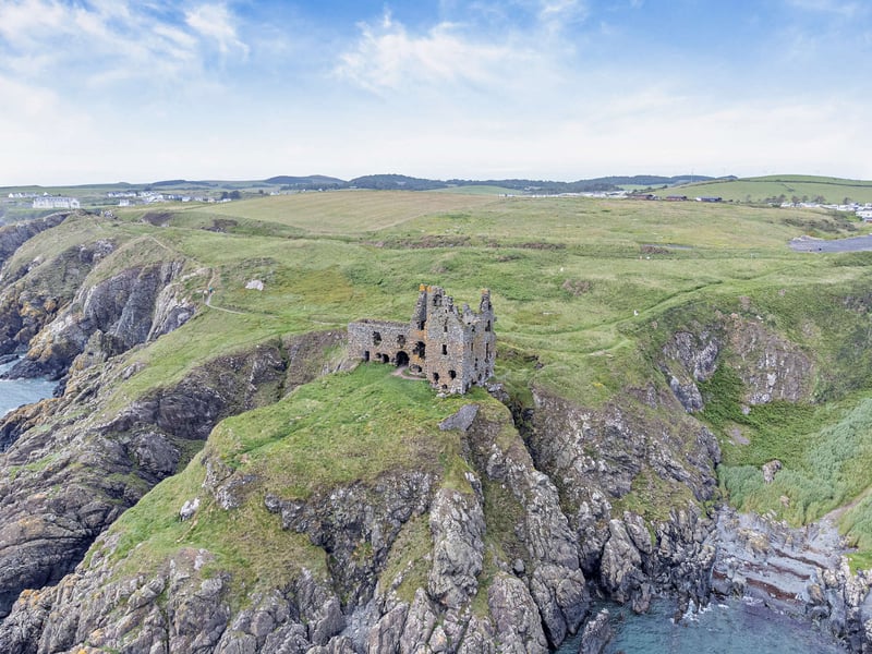 The castle's striking location on the cliffs makes it a popular stop off for walkers and tourists on the coastal path 